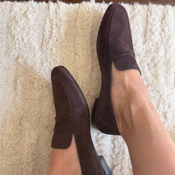 Le Monde Beryl Soft Suede Penny Loafers - Picture 4 of 8